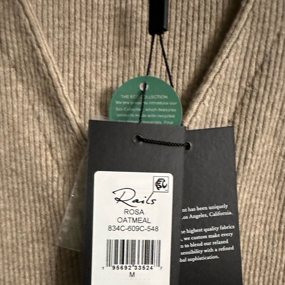 NWT Rails Rosa Button Vest Eco Collection in Oatmeal - M - Picture 10 of 10